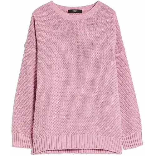 Risotto Stitch Cotton Blend Sweater , female, Sizes: L, XL, S - Max Mara Weekend - Modalova