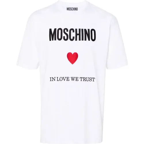 T-shirts and Polos , male, Sizes: XL, L, S, M - Moschino - Modalova