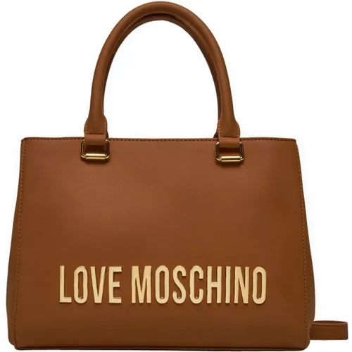 Braune Handtasche mit elegantem Design - Love Moschino - Modalova