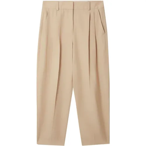 Trousers with Box-Pleat Detail , female, Sizes: XS, S - Stella Mccartney - Modalova