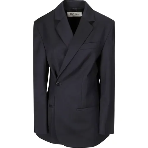 Pinstripe Single-Breasted Blazer Jacke , Damen, Größe: M - Róhe - Modalova