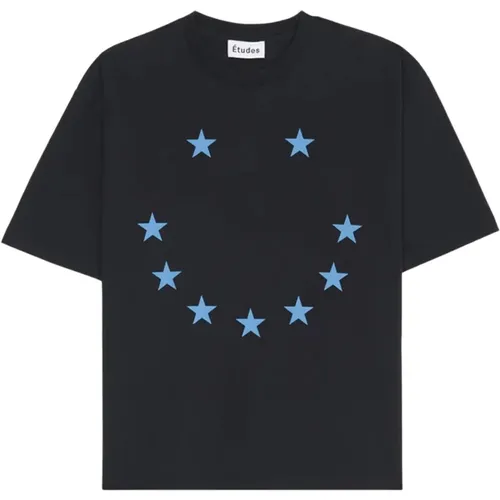 Spirit Smile Grafik T-Shirt , Herren, Größe: XL - Études - Modalova