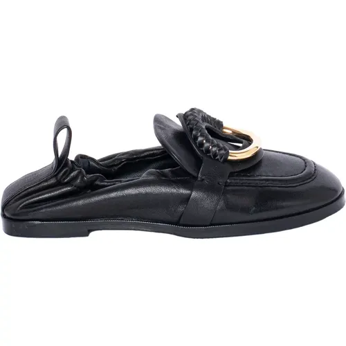 Leather Hana Loafer , female, Sizes: 4 1/2 UK, 3 UK - See by Chloé - Modalova