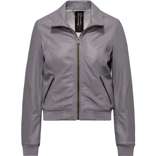 Nappa Leather Bomber Jacket , female, Sizes: L, XL, S, M - BomBoogie - Modalova