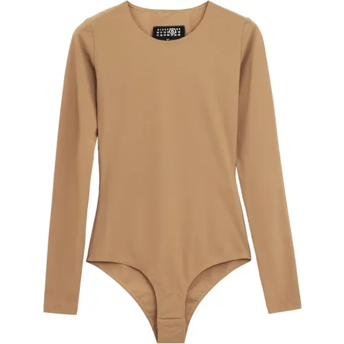 Casual Gerippter Strick Body Suit - MM6 Maison Margiela - Modalova