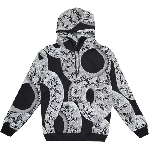 Schwarzer Hoodie mit Boa-Besatz , Herren, Größe: S - IUTER - Modalova