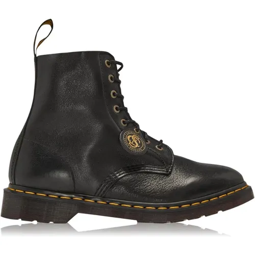 Schwarze Leder Schnürstiefel , Herren, Größe: 38 EU - Dr. Martens - Modalova