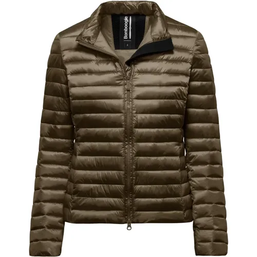 Bright Nylon Jacket with Feather-Effect Padding , female, Sizes: 3XL, XS, S - BomBoogie - Modalova