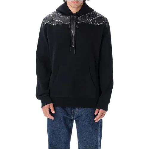 Icon Wings Regular Hooded Sweatshirt , male, Sizes: XL - Marcelo Burlon - Modalova
