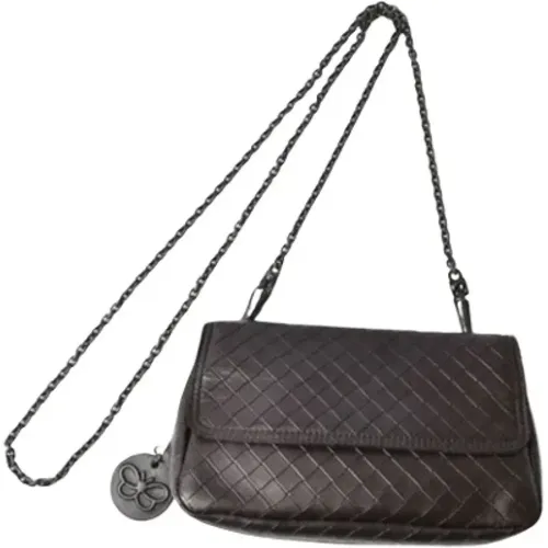 Pre-owned Leather shoulder-bags , female, Sizes: ONE SIZE - Bottega Veneta Vintage - Modalova