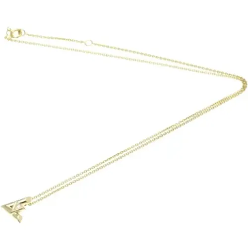 Pre-owned Gold necklaces , female, Sizes: ONE SIZE - Louis Vuitton Vintage - Modalova