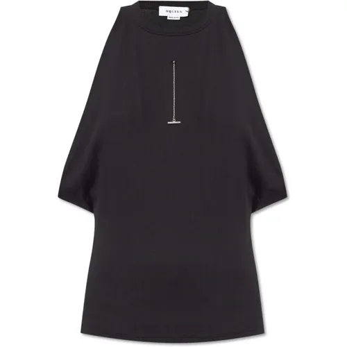 Top with round neckline , female, Sizes: 2XS, 3XS, XS - alexander mcqueen - Modalova