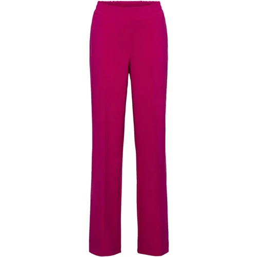 Bequeme Slim Fit Hose,Lila Komfort-Hose mit Taschen und elastischem Bund,CHRISSY Comfort NB-Nachtblau - &Co Woman - Modalova
