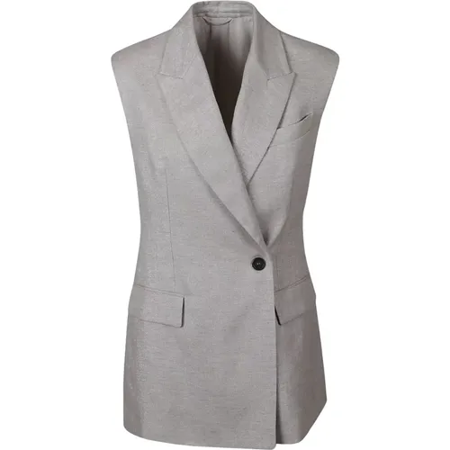 Quilted Vest , female, Sizes: L, S, M - BRUNELLO CUCINELLI - Modalova
