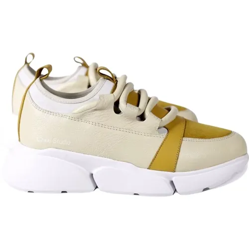 Agile Sneakers in and Mustard Leather , female, Sizes: 3 UK - Craie Studio - Modalova