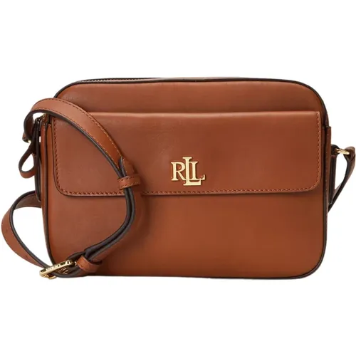 Goldenes Logo Leder Crossbody Tasche - Ralph Lauren - Modalova