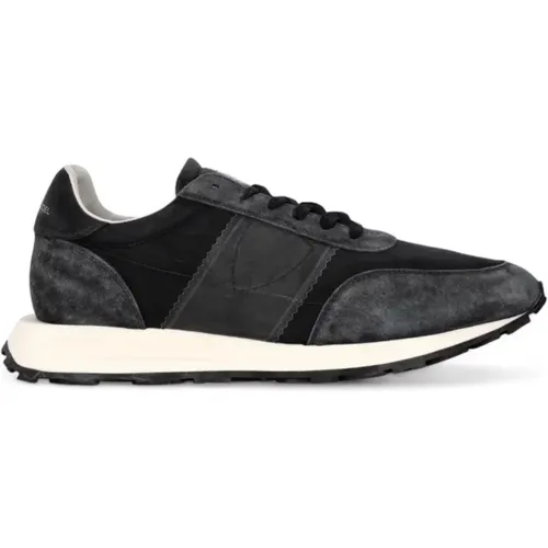 Nylon-Sneaker mit Wildleder-Details , Herren, Größe: 40 EU - Philippe Model - Modalova