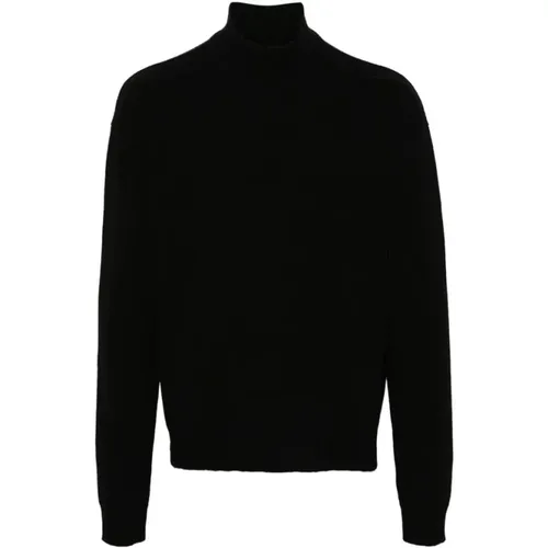 Schwarzer Gestrickter Crew Neck Pullover , Herren, Größe: S - Rick Owens - Modalova