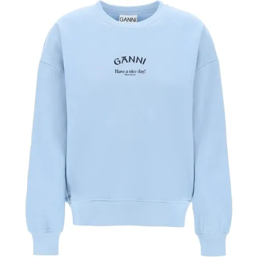 Cotton Insulated Sweatshirt For , female, Sizes: 2XS/XS - Ganni - Modalova