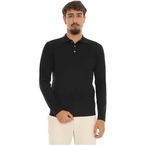 Merinowolle Langarm-Poloshirt , Herren, Größe: 3XL - Hindustrie - Modalova