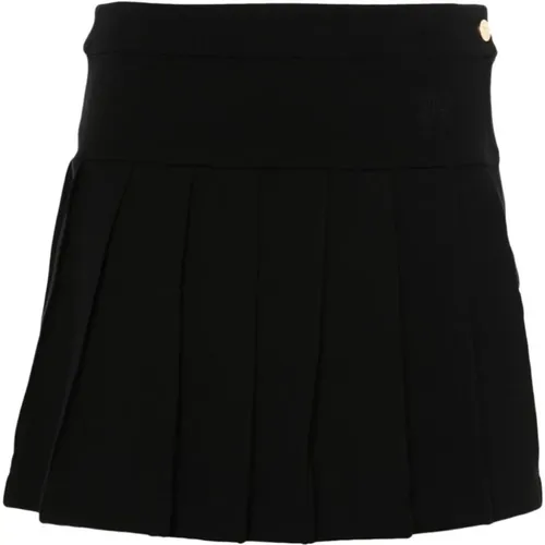 Monogram Pleated Mini Skirt , female, Sizes: M, S - Palm Angels - Modalova