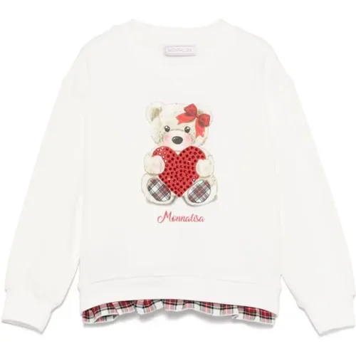 Panna Sweatshirt Monnalisa - Monnalisa - Modalova