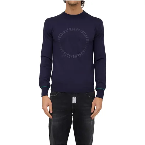 Elegant Crew Neck Sweater for Men , male, Sizes: 2XL, M, XL - Bikkembergs - Modalova