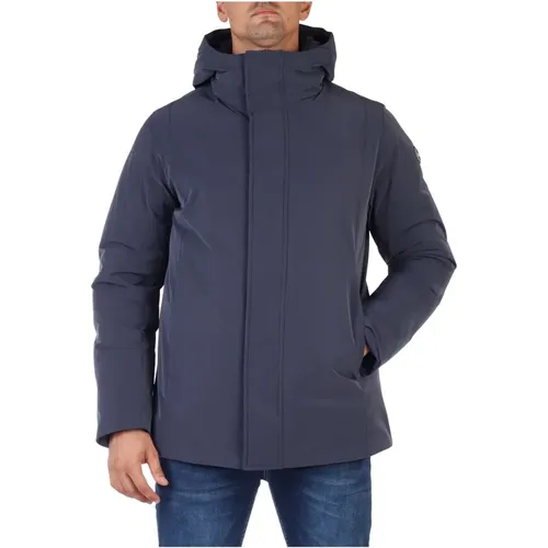 Matte Fabric Hooded Endurance Puffer Jacket , male, Sizes: S - Colmar - Modalova
