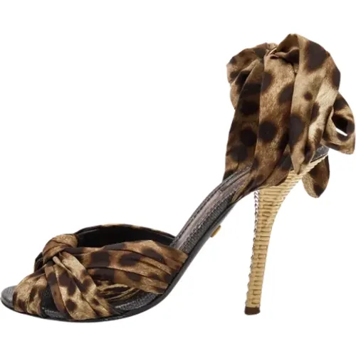 Pre-owned Satin sandals , female, Sizes: 7 UK - Dolce & Gabbana Pre-owned - Modalova