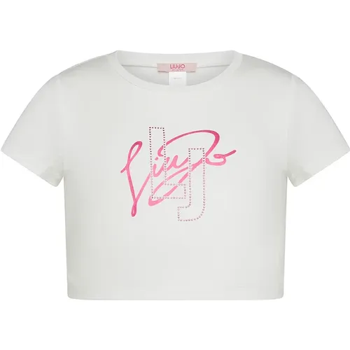 Mädchen Weißes Logo T-Shirt - Liu Jo - Modalova