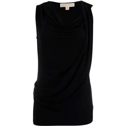 MJ SL Pltd Shoulder TOP , female, Sizes: 2XS - Michael Kors - Modalova