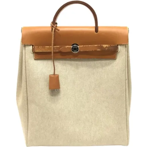 Pre-owned Canvas backpacks , female, Sizes: ONE SIZE - Hermès Vintage - Modalova