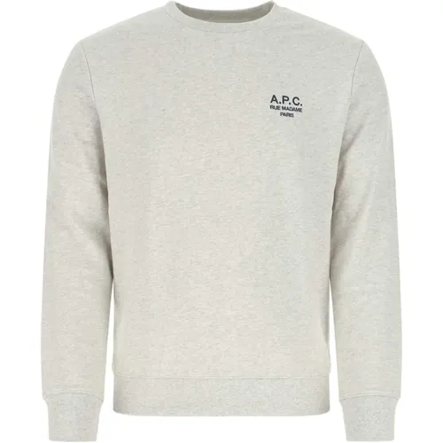 Grey cotton sweatshirt , male, Sizes: XL, XS - A.p.c. - Modalova