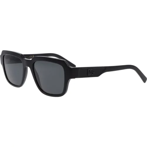 Quadratische Rahmen Sonnenbrille , Herren, Größe: 52 MM - Dolce & Gabbana - Modalova