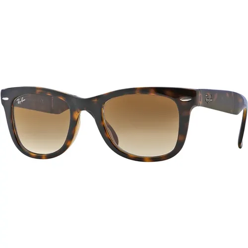 Faltbare Wayfarer Sonnenbrille Braun Havana , Herren, Größe: 54 MM - Ray-Ban - Modalova