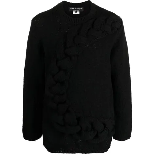 Schwarze Pullover für Männer , Herren, Größe: S - Homme Plus - Modalova