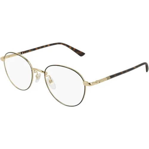 Gold Schwarz Brillengestell,Silberne Brillengestelle - Gucci - Modalova
