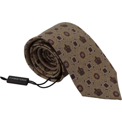 Sophisticated Silk Tie , male, Sizes: ONE SIZE - Dolce & Gabbana - Modalova