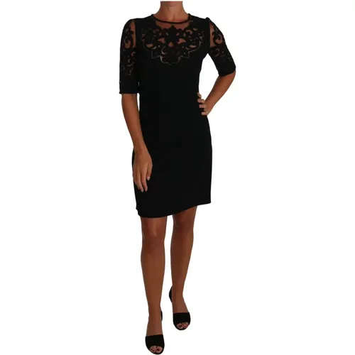 Elegant Cut-Out Detail Dress , female, Sizes: 3XS - Dolce & Gabbana - Modalova