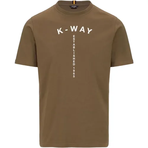 T-Shirt , male, Sizes: L, 2XL, M - K-way - Modalova
