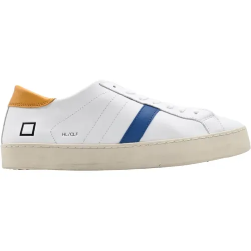 Beige Low Calf Sneakers , male, Sizes: 6 UK, 8 UK, 7 UK - D.a.t.e. - Modalova