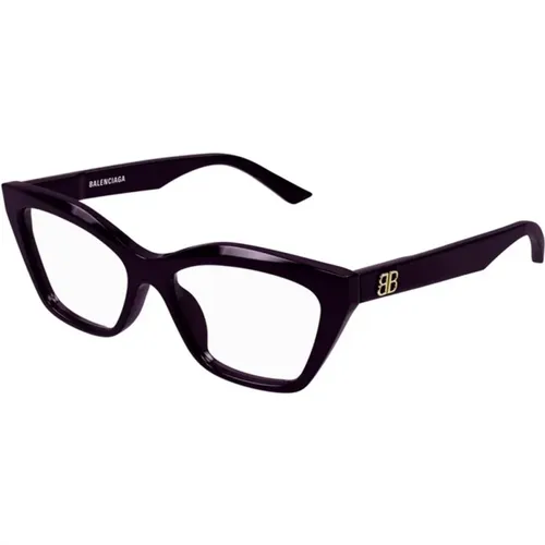 Violet Sunglasses Bb0342O 007 , female, Sizes: 55 MM - Balenciaga - Modalova