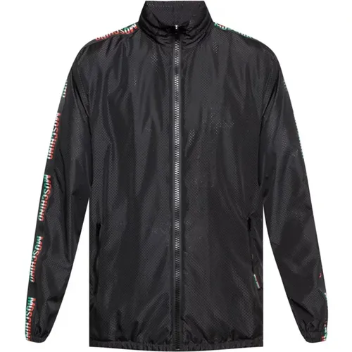 Rain Jacket with Perforation , male, Sizes: XS - Moschino - Modalova
