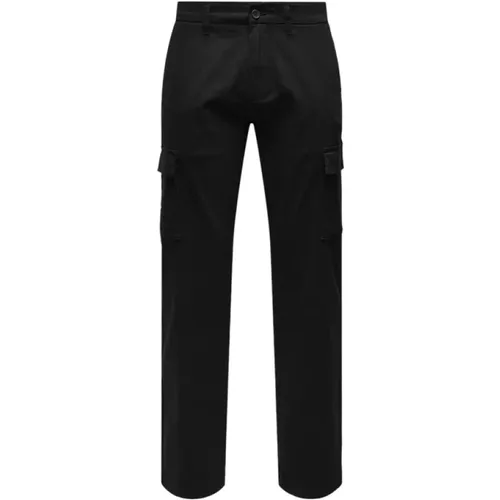 Straight Trousers , male, Sizes: W30 L32, W32 L32, W29 L32, W33 L32 - Only & Sons - Modalova