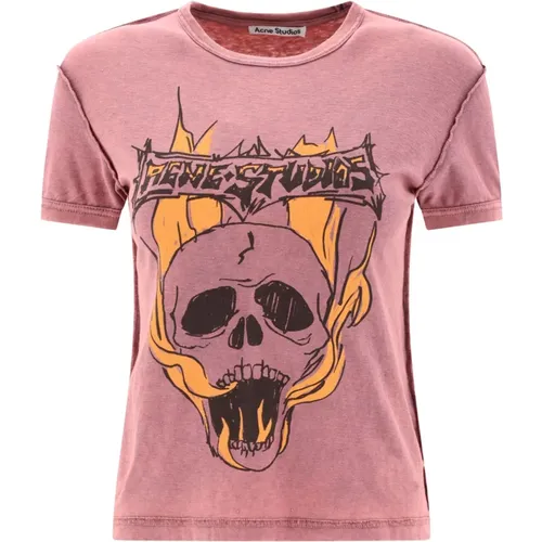 Mauve Pink T-shirts , Damen, Größe: S - Acne Studios - Modalova