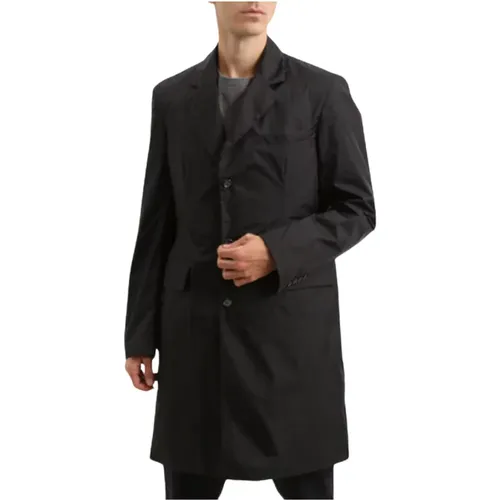 Langer Schwarzer Wasserdichter Trenchcoat,Kleidung Jacken - add - Modalova