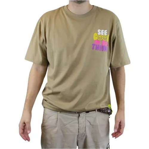 Short Sleeve Shirt with Pink Detail , male, Sizes: M, XL, L - Barrow - Modalova