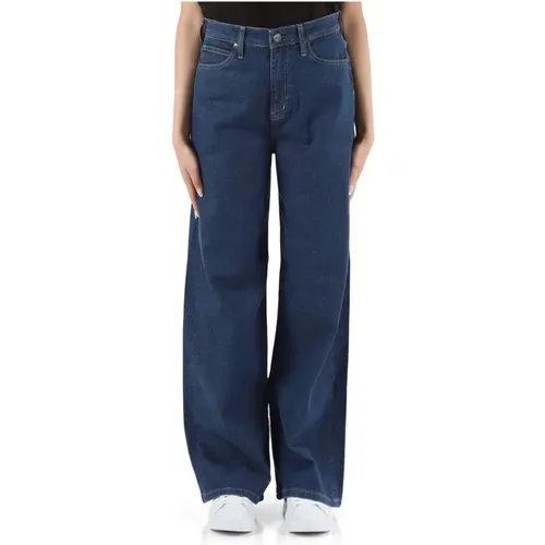 High Rise Wide Leg Jeans , Damen, Größe: W30 - Calvin Klein - Modalova