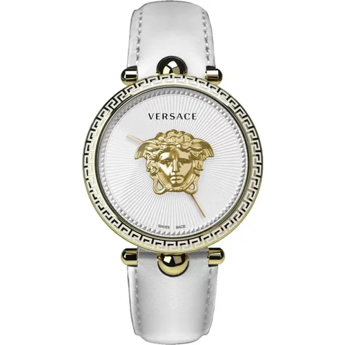 Palazzo Empire Leather Quartz Watch , female, Sizes: ONE SIZE - Versace - Modalova