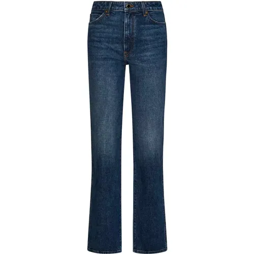 Blaue Stovepipe Jeans mit hoher Taille - Khaite - Modalova